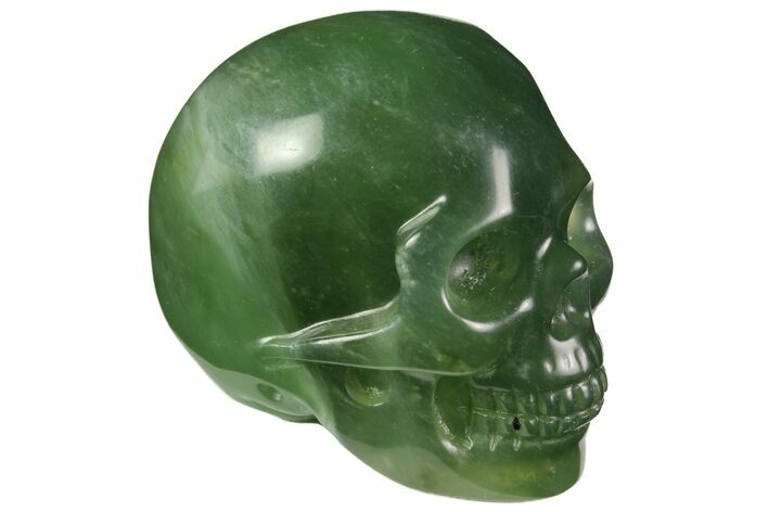 Realistic, Polished Green Aventurine Skull #116450
